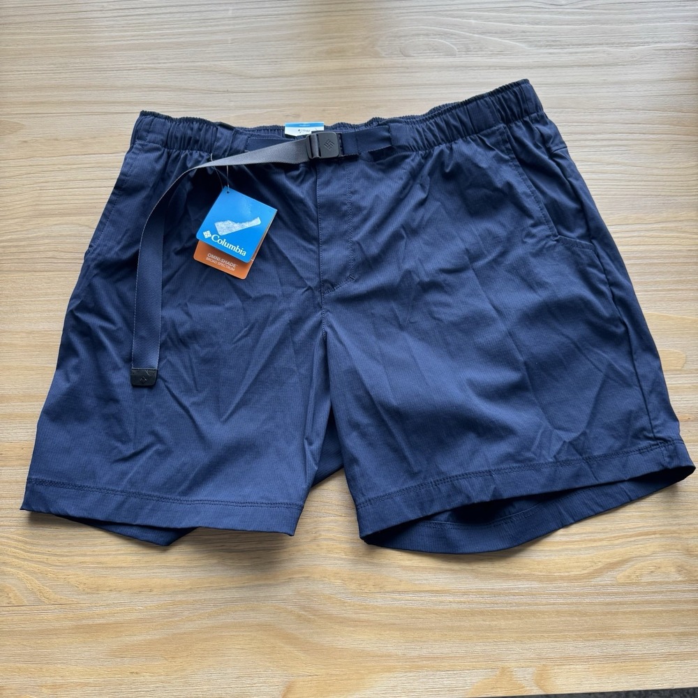 Columbia Mens Landroamer Ripstop 7L Shorts Blue Size 40W 2030631